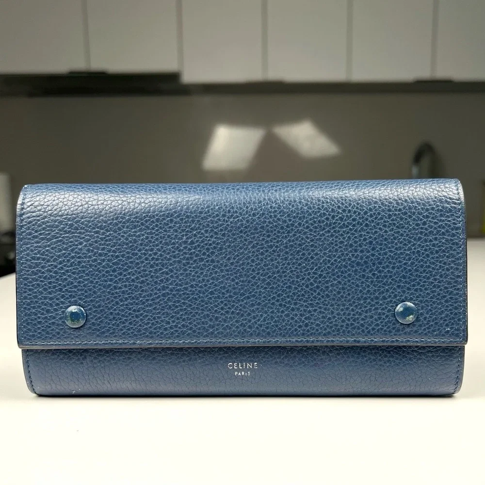 CÉLINE Calfskin Large Multifunction Flap Wallet
